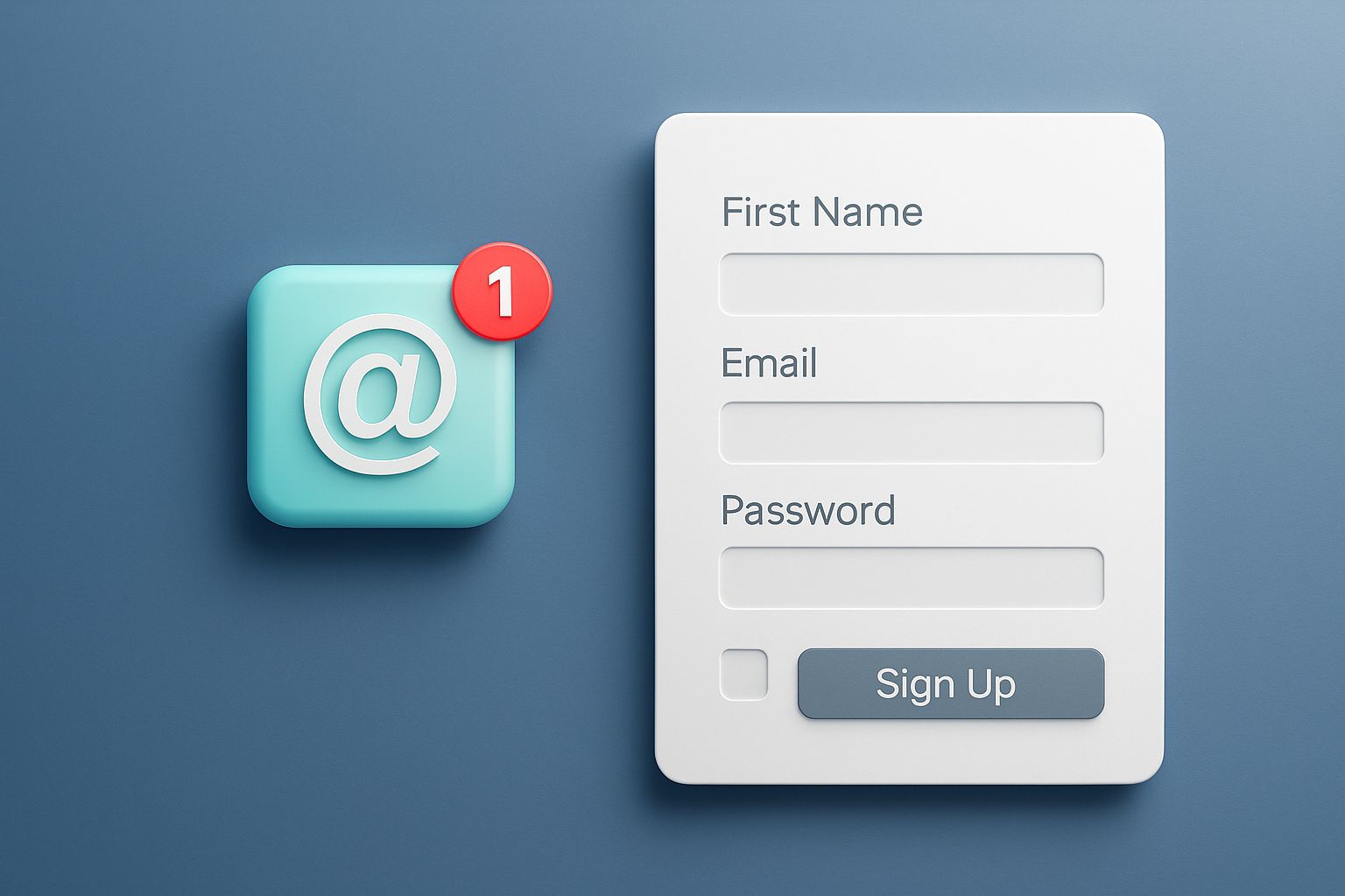 Exempel på ett enkelt och funktionellt anmälningsformulär för e-post.